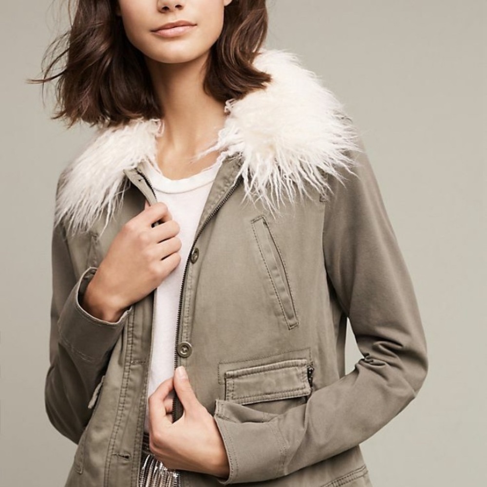Anthropologie Collared Cadet Jacket Size: Small